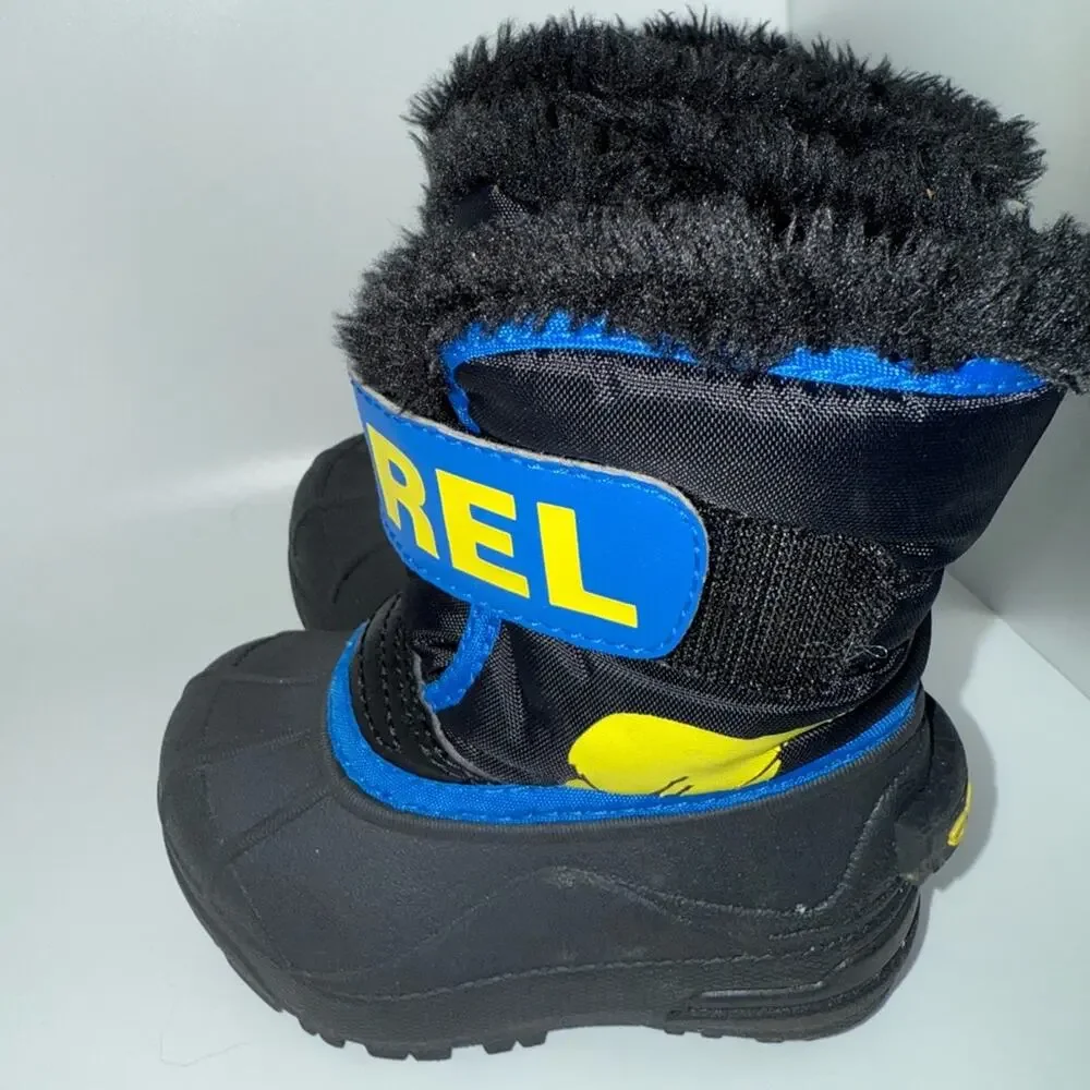 Sorel Black and Blue Winter Boots